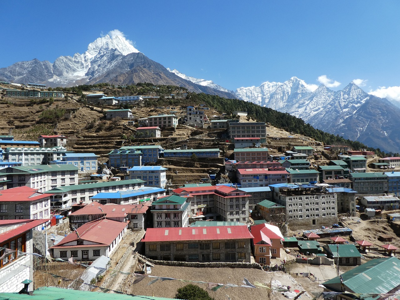 Namche Bazar during the Gokyo Valley Trekking